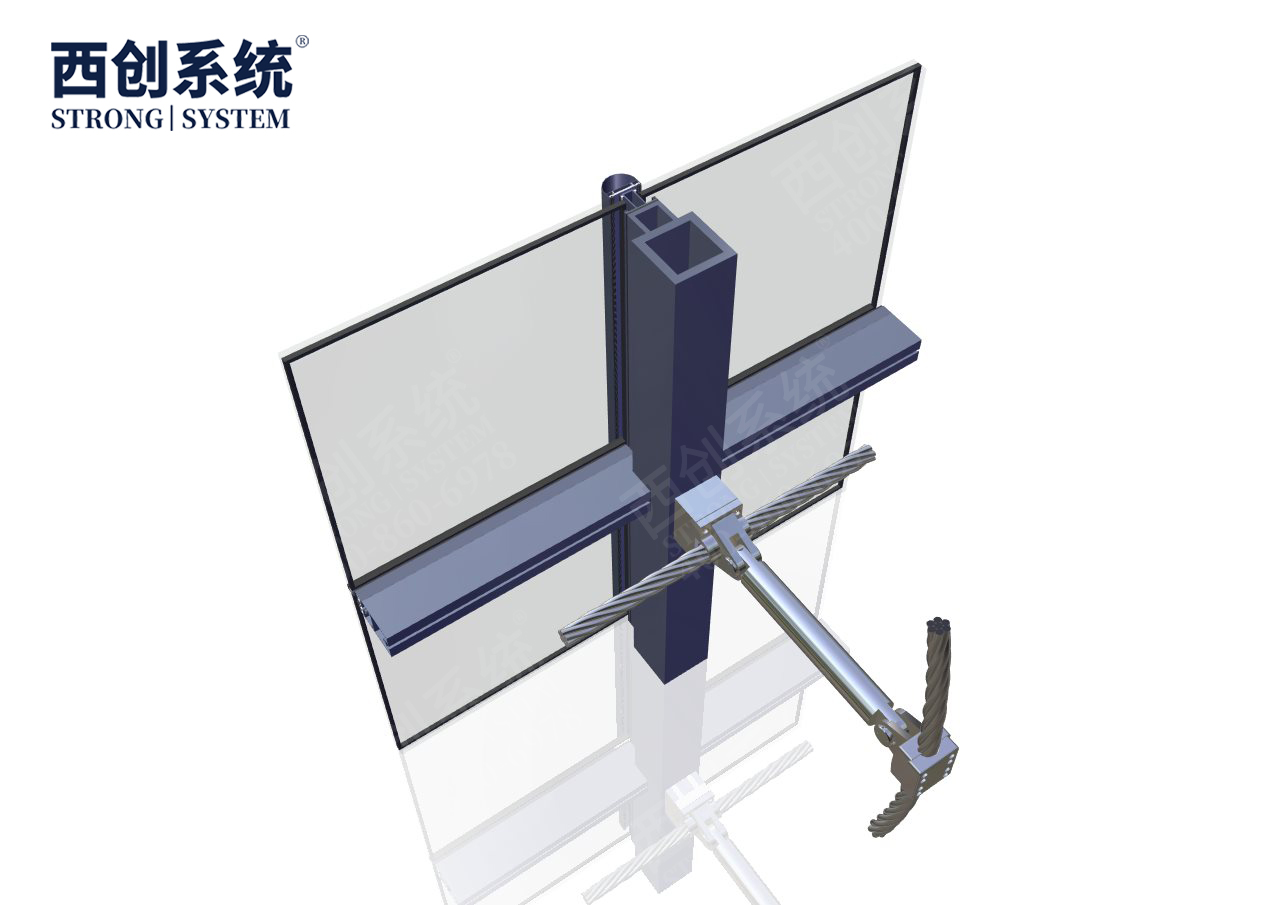 山東·青島上合綜合樓項(xiàng)目凸型精制鋼索桿自平衡玻璃幕墻系統(tǒng)——西創(chuàng)系統(tǒng)(圖12)